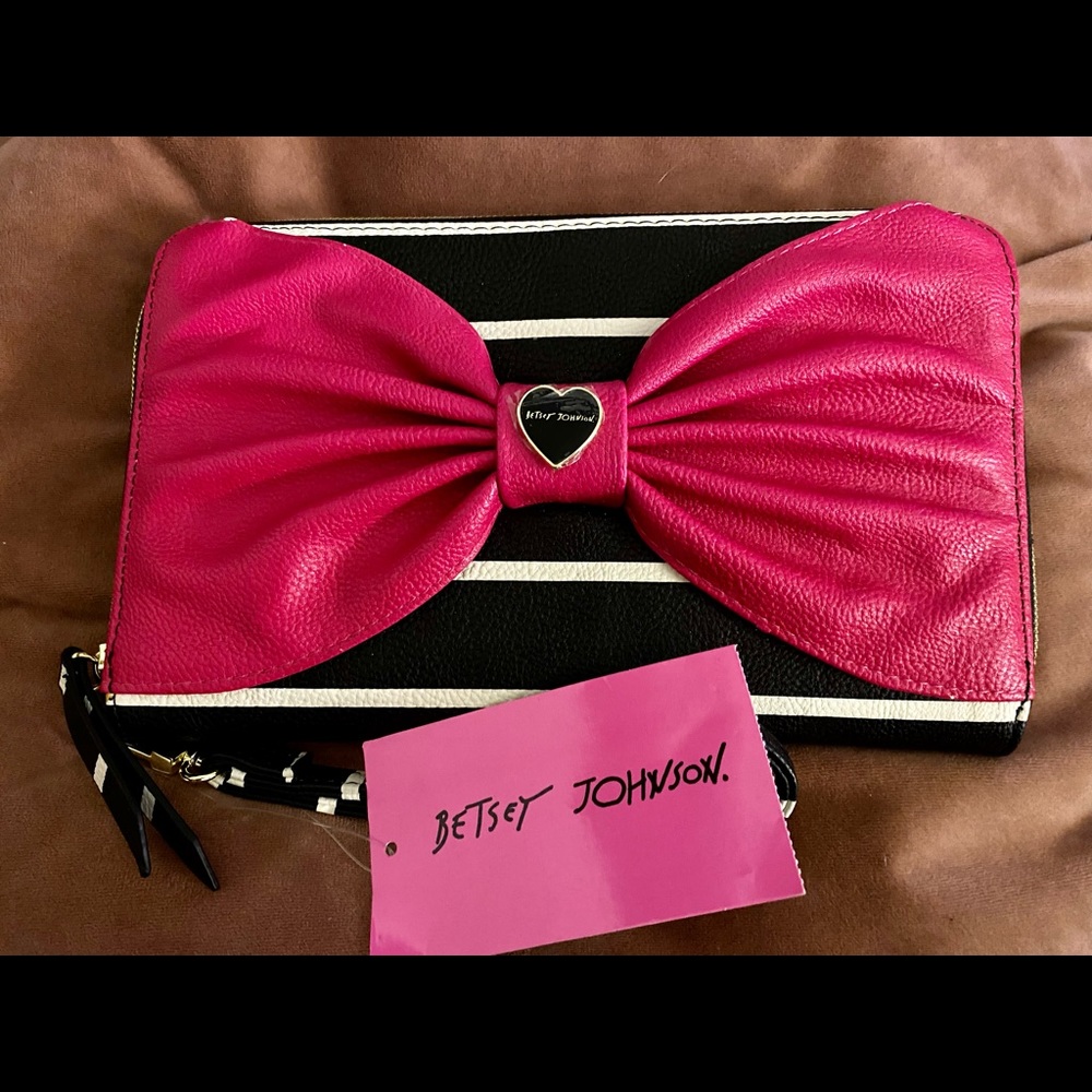 COPY - Betsey Johnson Striped Wallet/Clutch